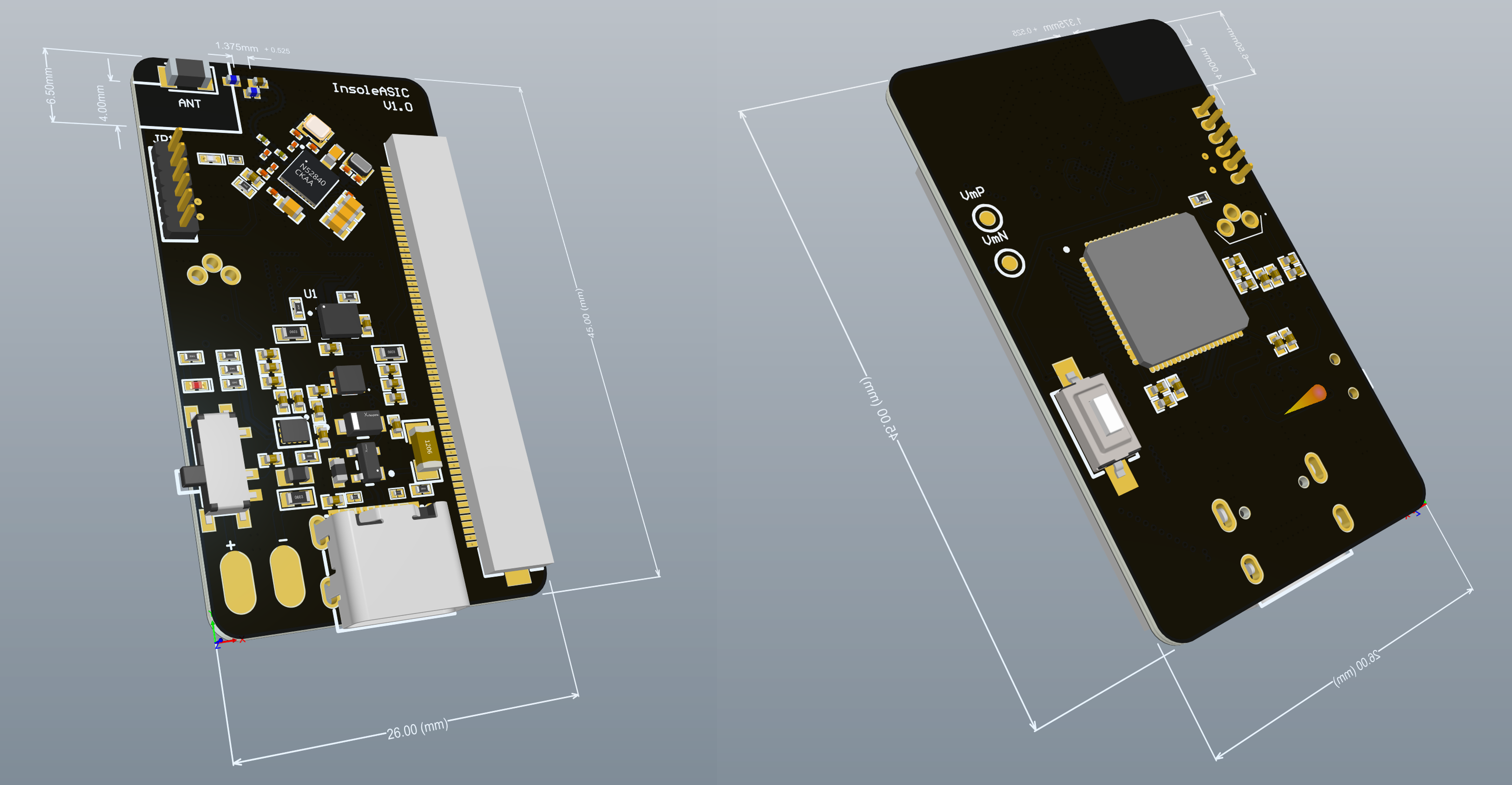 Insole PCB v2 (ASIC-based)
